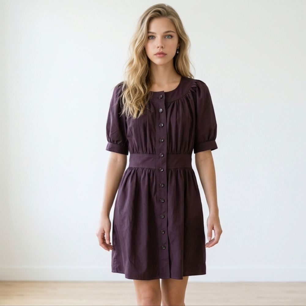 Catherine Malandrino Deep Purple Dress Size 10 - Picture 1 of 6